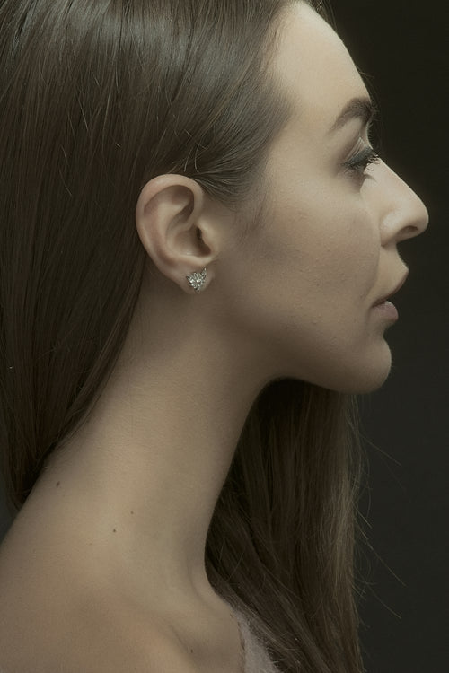 Diamond-Cut Everyday Studs worn