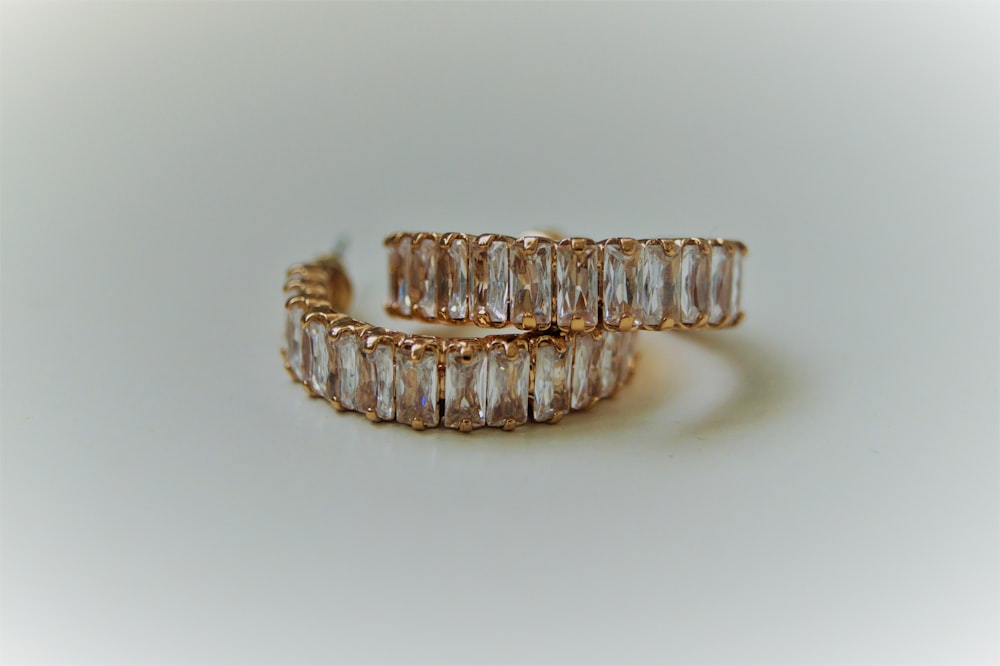 Baguette Crystal Hoops