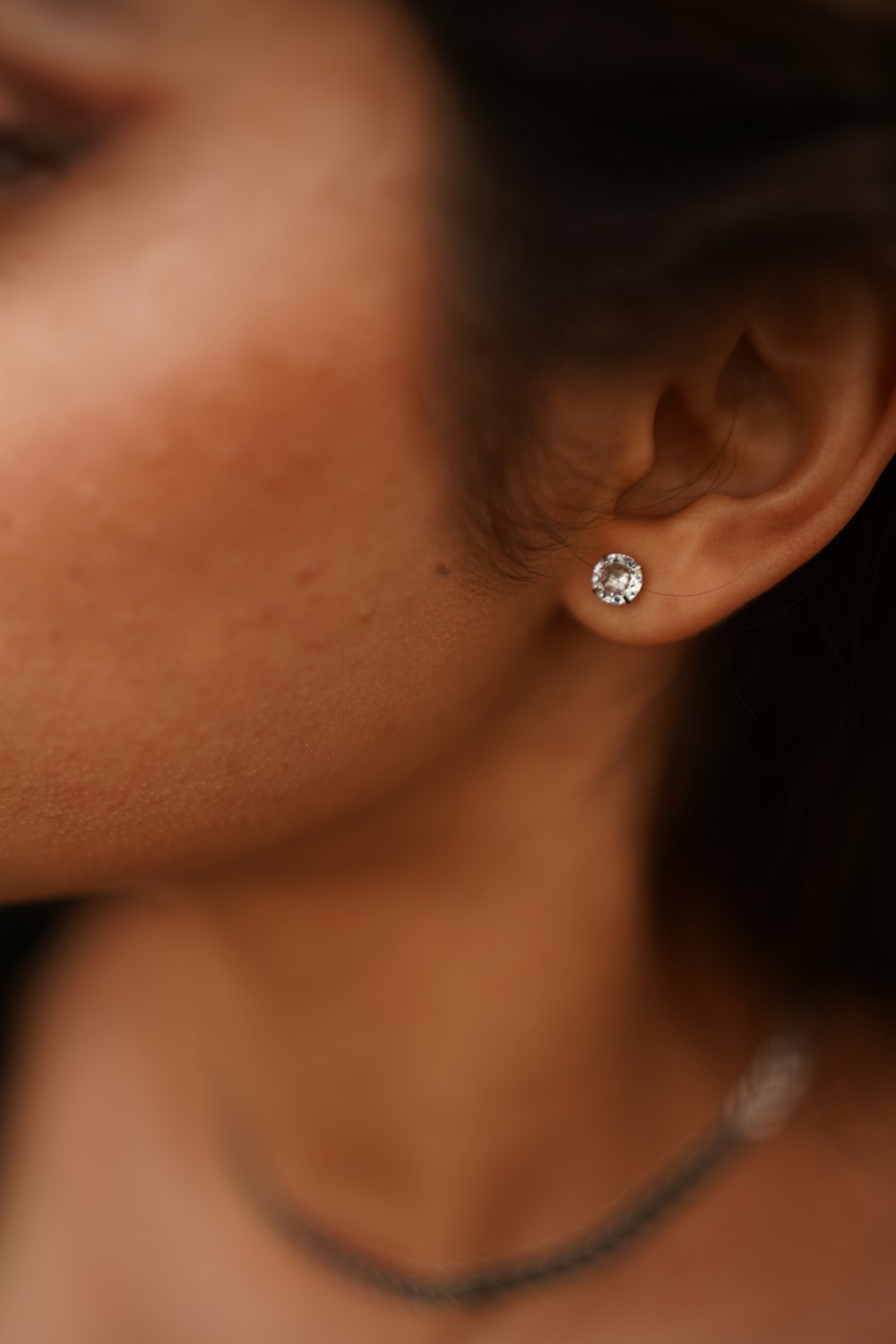 Pearl Stud Earrings worn