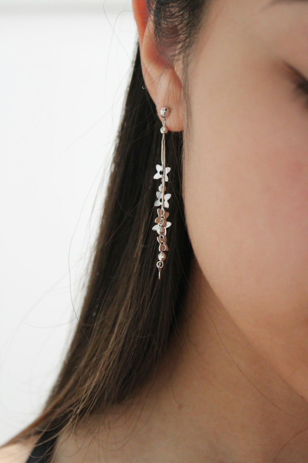 Teardrop Crystal Drops worn