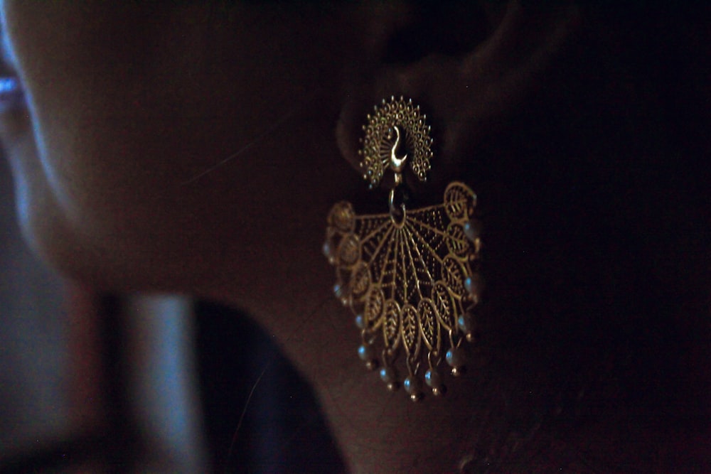 Turquoise Chandelier Earrings worn